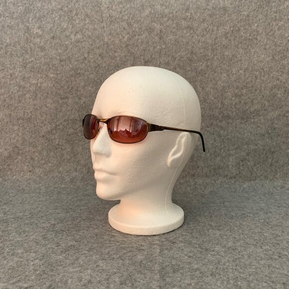 Vintage Armani 92447DR Antique Gold Metal Flex Temple Sunglasses Italy Design - Picture 5 of 13